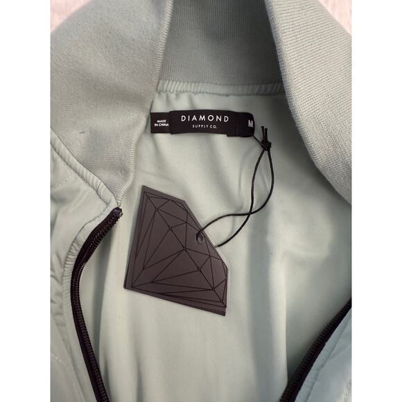 DIAMOND SUPPLY CO. Zircon Quilted Extended Bomber Women's Jacket in Mint Sz M - Picture 3 of 7